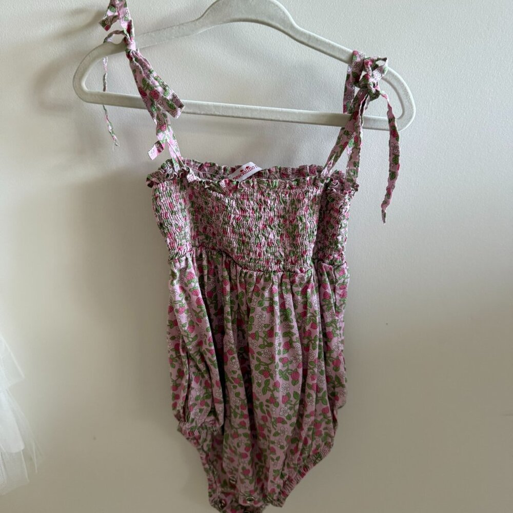 Pesciolino Rosso strawberry print Romper